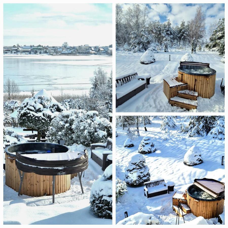 Dom Na Wzgorzu Z Widokiem Na Jezioro Z Balia I Sauna Lipnica  Luaran gambar